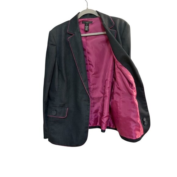 Apostrophe Women's Dark Blazer With Pink Piping & Lining 18W - Picture 4 of 8